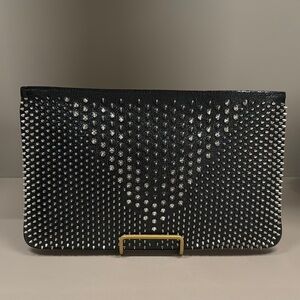 Christian Louboutin Black Studded crossbody Clutch